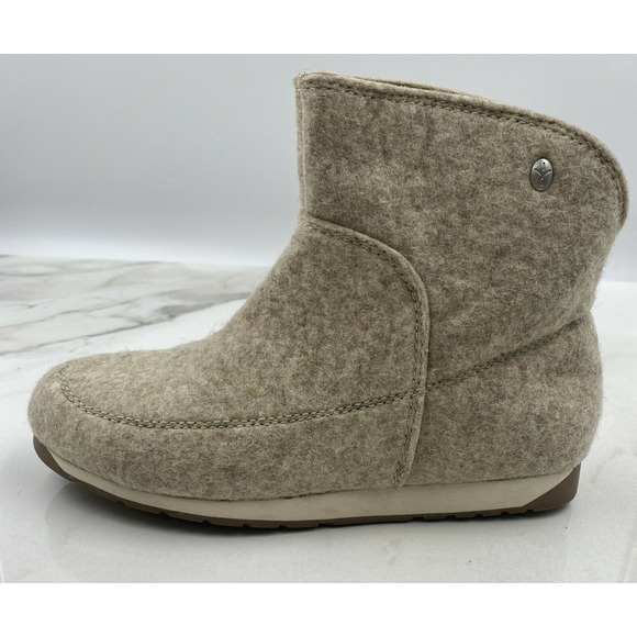 EMU Boots Womens Sz 8 Australia Shearling Style Brown Fabric Harper Mini - Picture 2 of 9